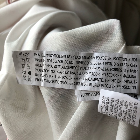 Linen-blend Red & Black Mini - Picture 3 of 3